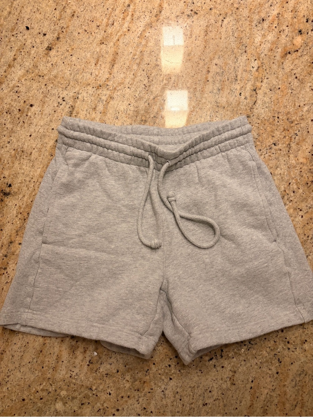 TNA Cozy Fleece Shorts in Light Gray 2XS